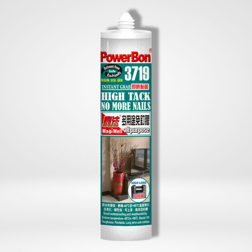 PowerBon High Tack No More Nails 3719 高黏度免釘膠｜工業級強效瞬黏、免鑽孔施工首選